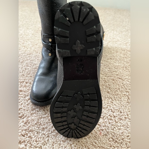 Tory Burch Tall Riding boots in Black leather regular calf size 8M - Picture 4 of 4